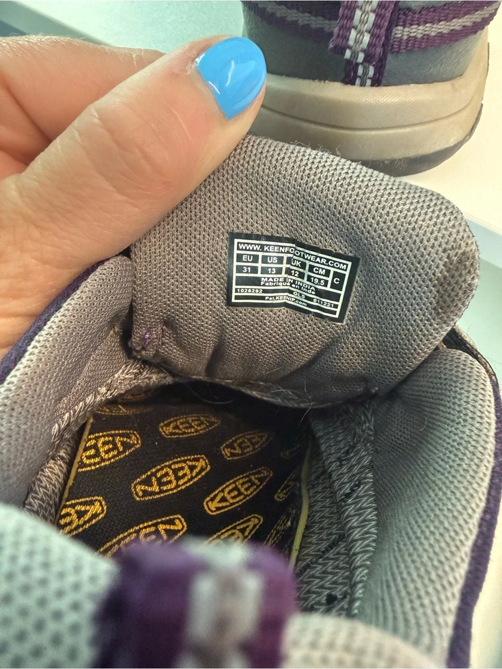 Keen Kids Gray and Purple Hiking Sneakers